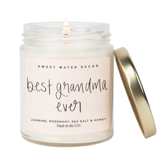 Sweet Water Decor - Best Grandma Ever 9 oz Soy Candle - Home Decor & Gifts