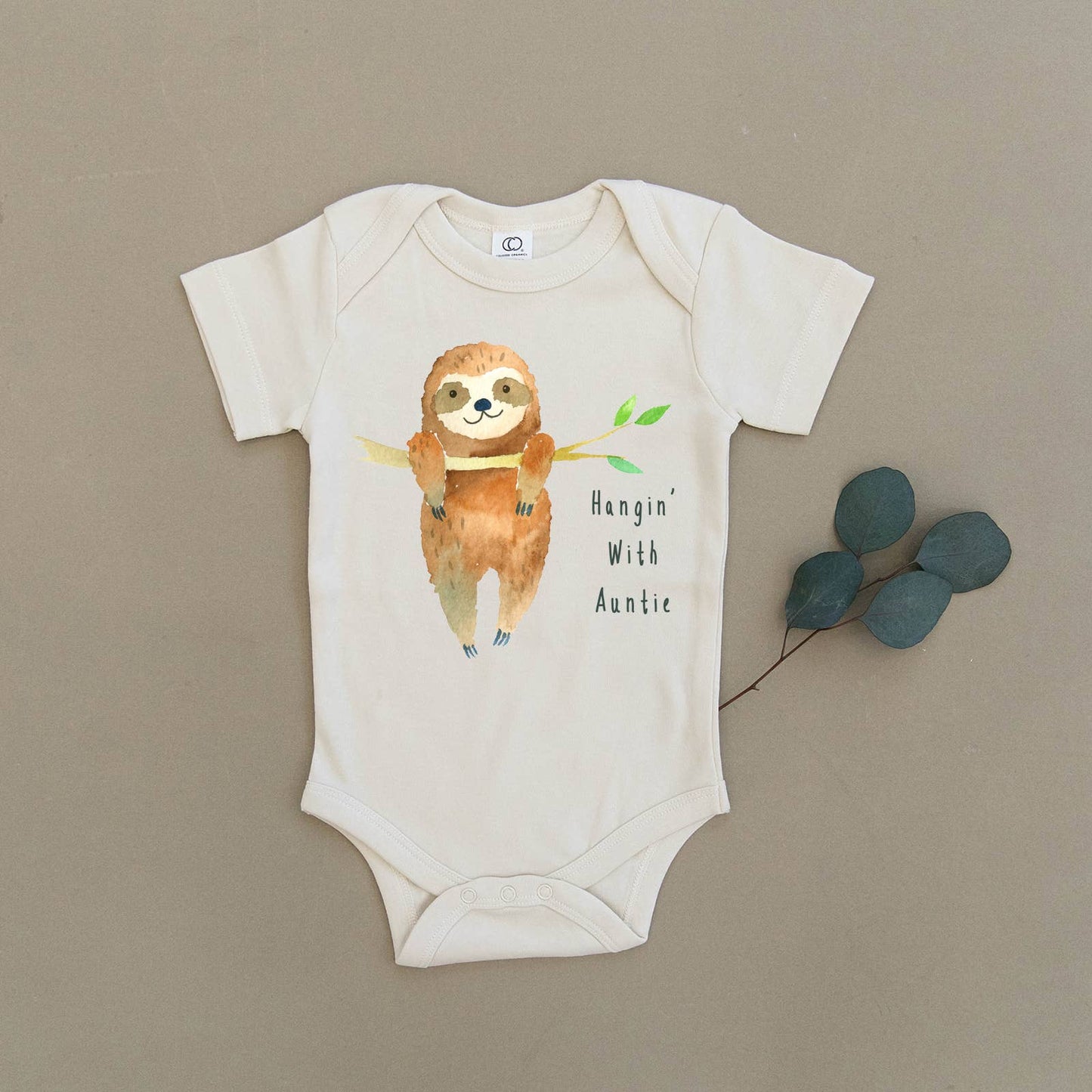 Urban Baby Co. - Auntie Sloth Organic Baby Onesie & Toddler Tee