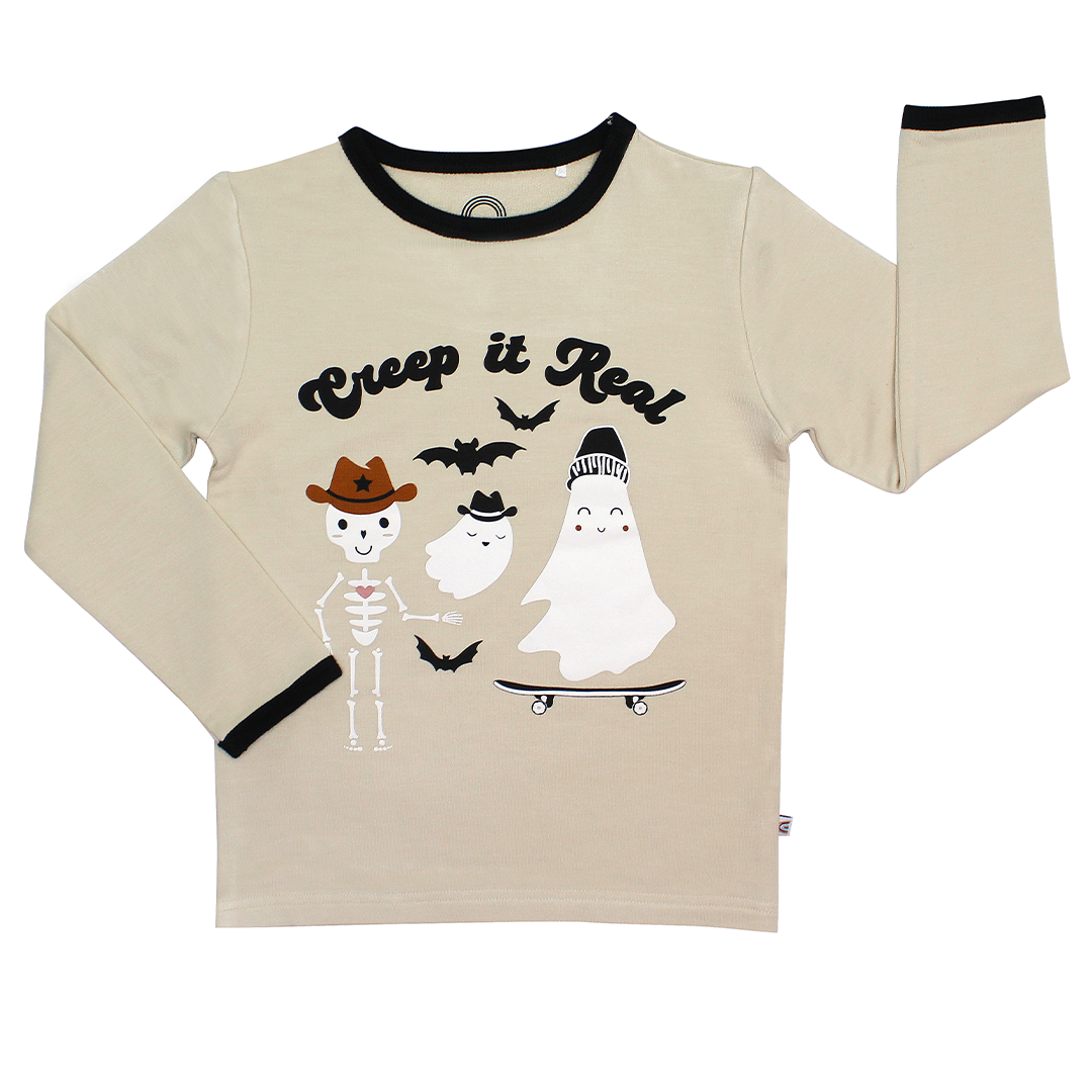 Emerson and Friends - Creep It Real Halloween LS Bamboo Terry Kids Shirt