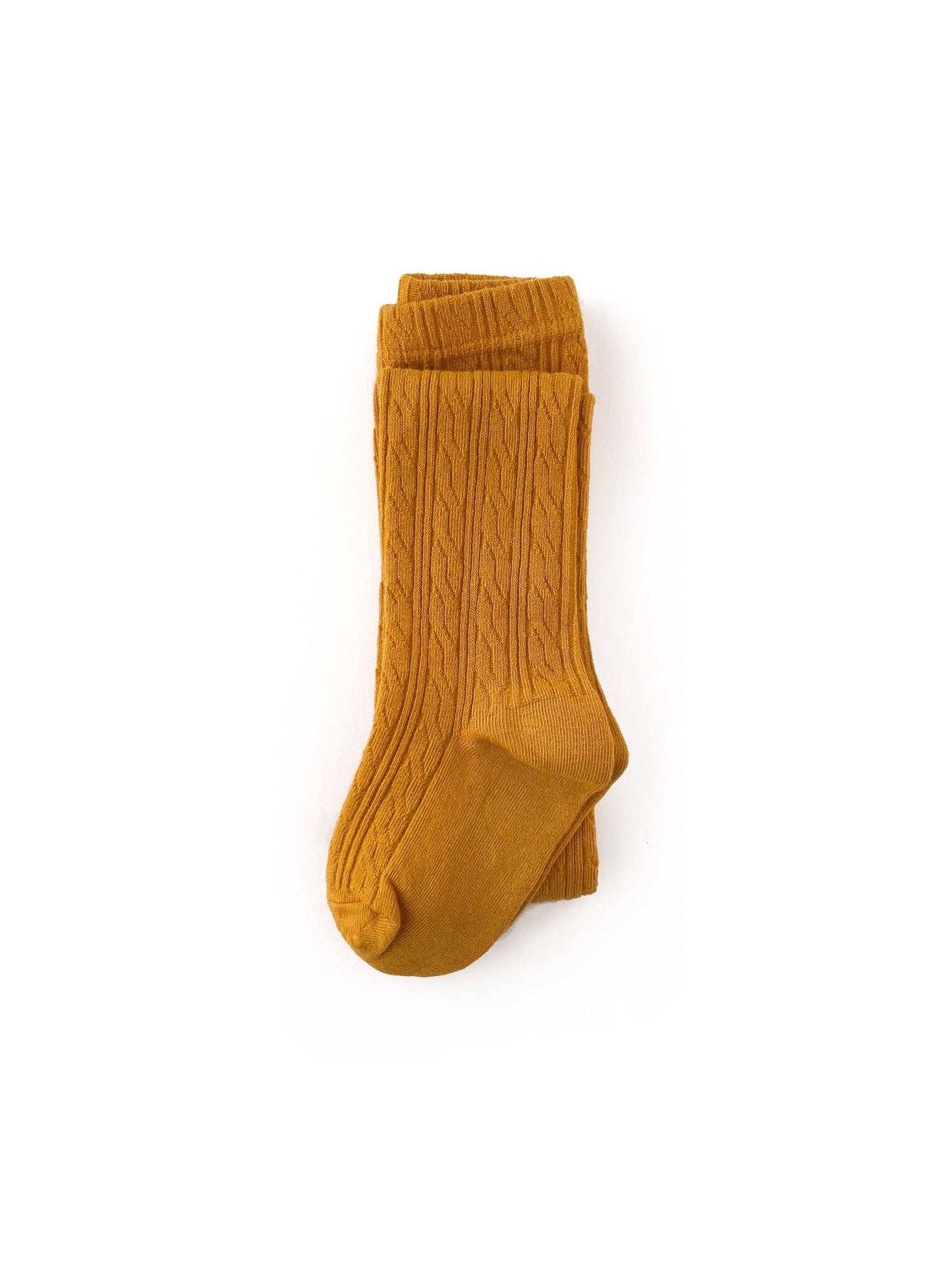 Little Stocking Co. - Marigold Yellow Cable Knit Tights