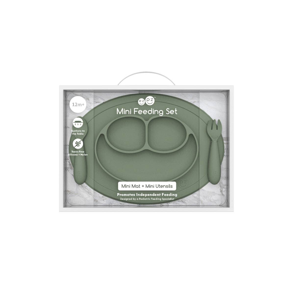 ezpz - Mini Feeding Set in Olive